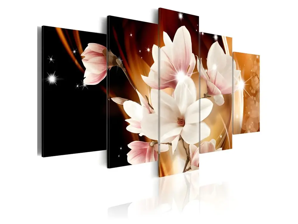 Tableau Fleurs Illumination (Magnolias) : Taille - 200 x 100 cm