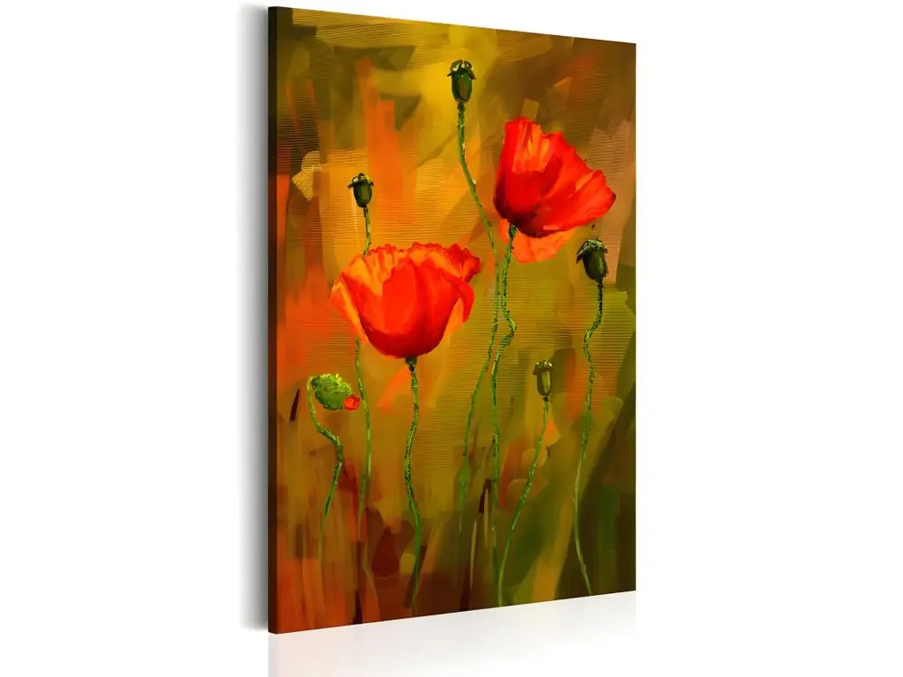 Tableau Fleurs The Awakening of Poppy : Taille - 80 x 120 cm