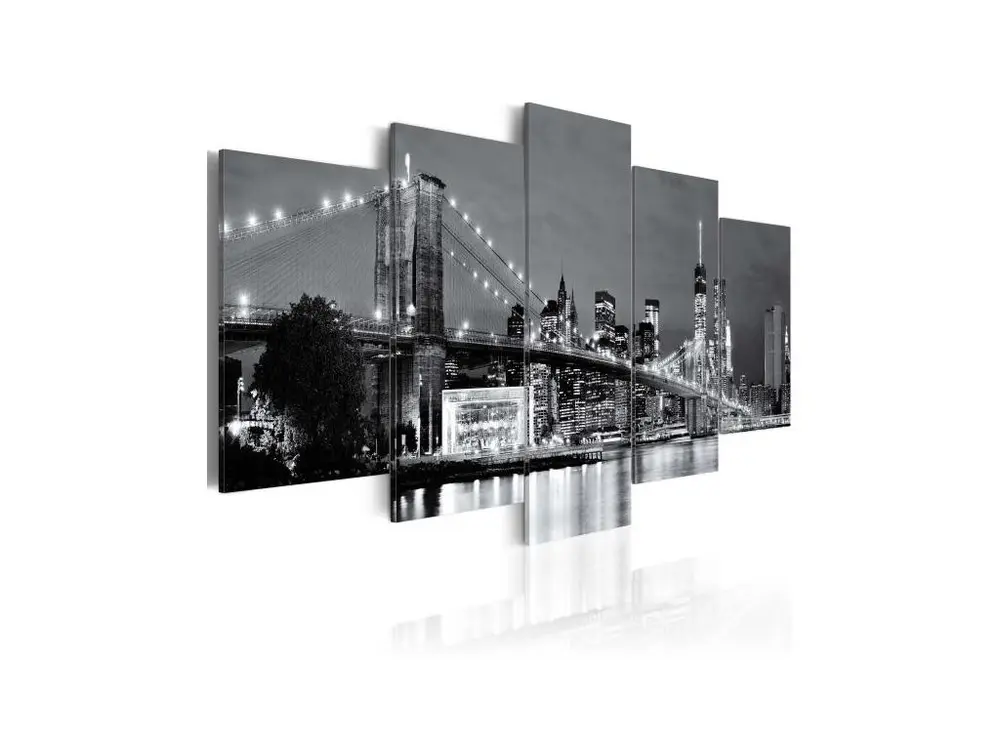 Tableau Villes Black-and-white glimpse : Taille - 200 x 100 cm