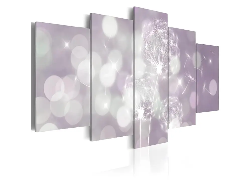 Tableau Fleurs Concert violet : Taille - 200 x 100 cm