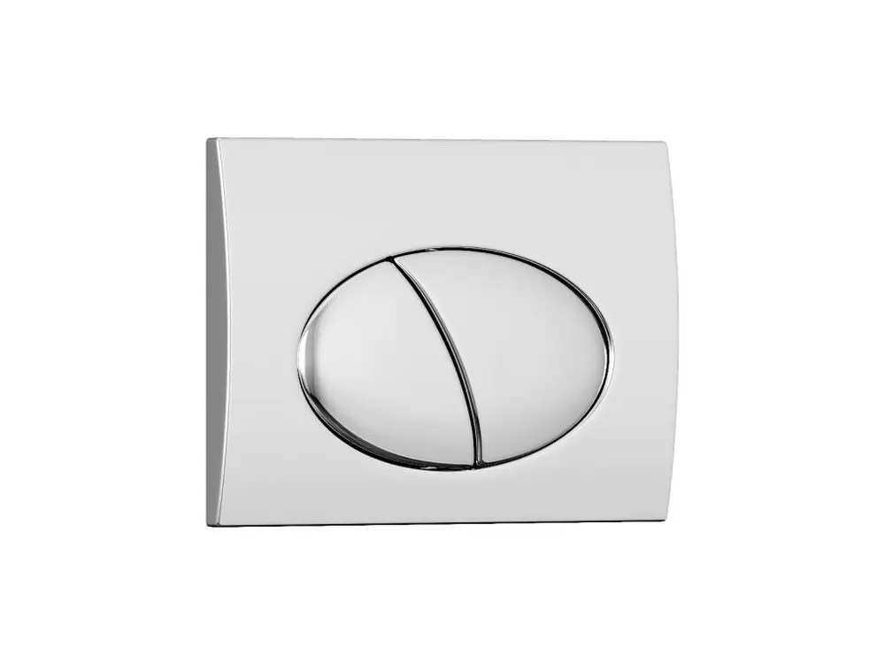 Plaque de commande pour WC avec double touche, chrome, CERASUS