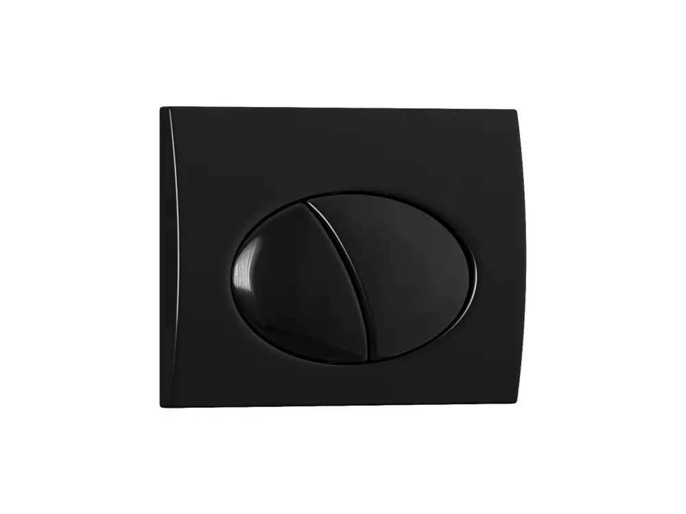 Plaque de commande pour WC avec double touche, noir, CERASUS